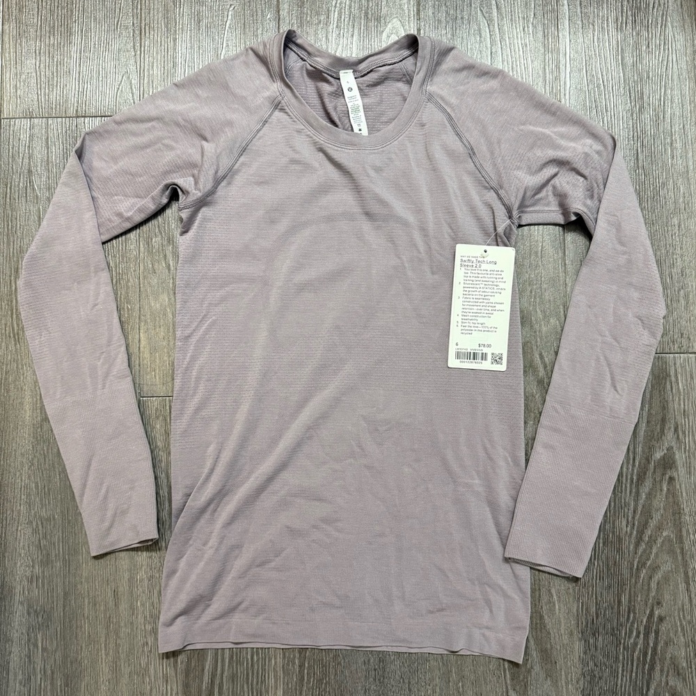 NWT lululemon Swiftly Tech Long Sleeve 2.0 size 6
